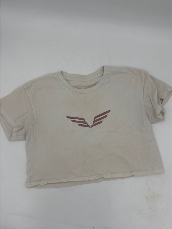 Tops - Mumford & Sons Beige Graphic Crop T-Shirt